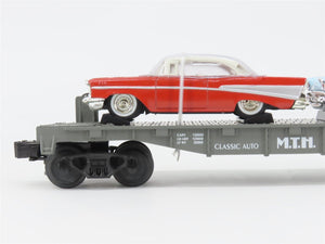O Gauge 3-Rail Semi-Scale MTH RailKing 30-7610 Flat Car #1957 w/ Ertl '57 Chevys