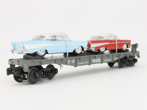 O Gauge 3-Rail Semi-Scale MTH RailKing 30-7610 Flat Car #1957 w/ Ertl '57 Chevys