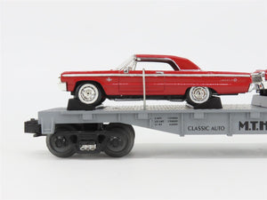 O27 Gauge 3-Rail MTH RailKing 30-76013 Flat Car #1964 w/ 2 Ertl Chevy Impala SS