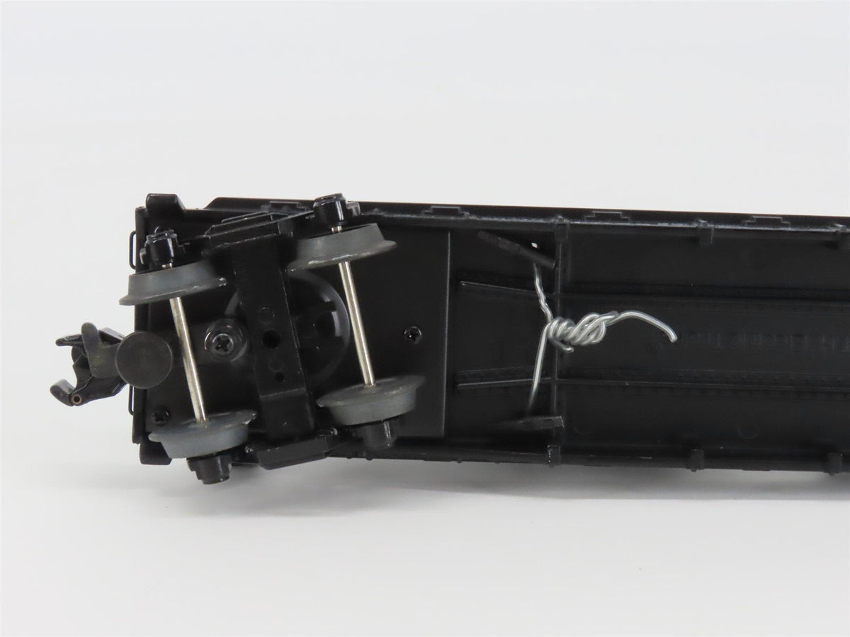 O27 Gauge 3-Rail MTH RailKing 30-8304 C&amp;O Flat Car #w/ 2 Ertl Panel Vans