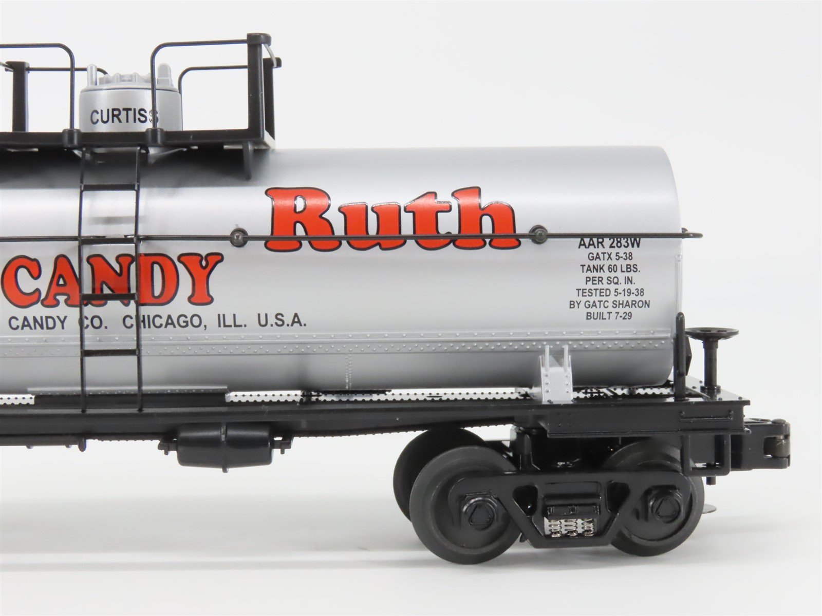 O27 Gauge 3-Rail MTH RailKing 30-8109 GATX Baby Ruth Single Dome Tank Car #12600