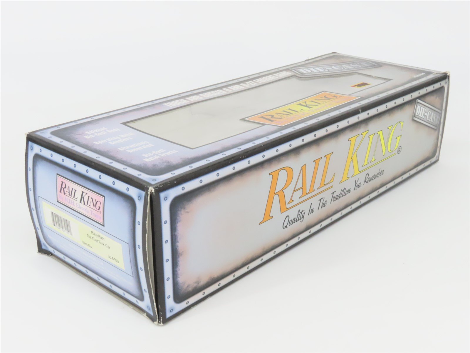 O27 Gauge 3-Rail MTH RailKing 30-8109 GATX Baby Ruth Single Dome Tank Car #12600