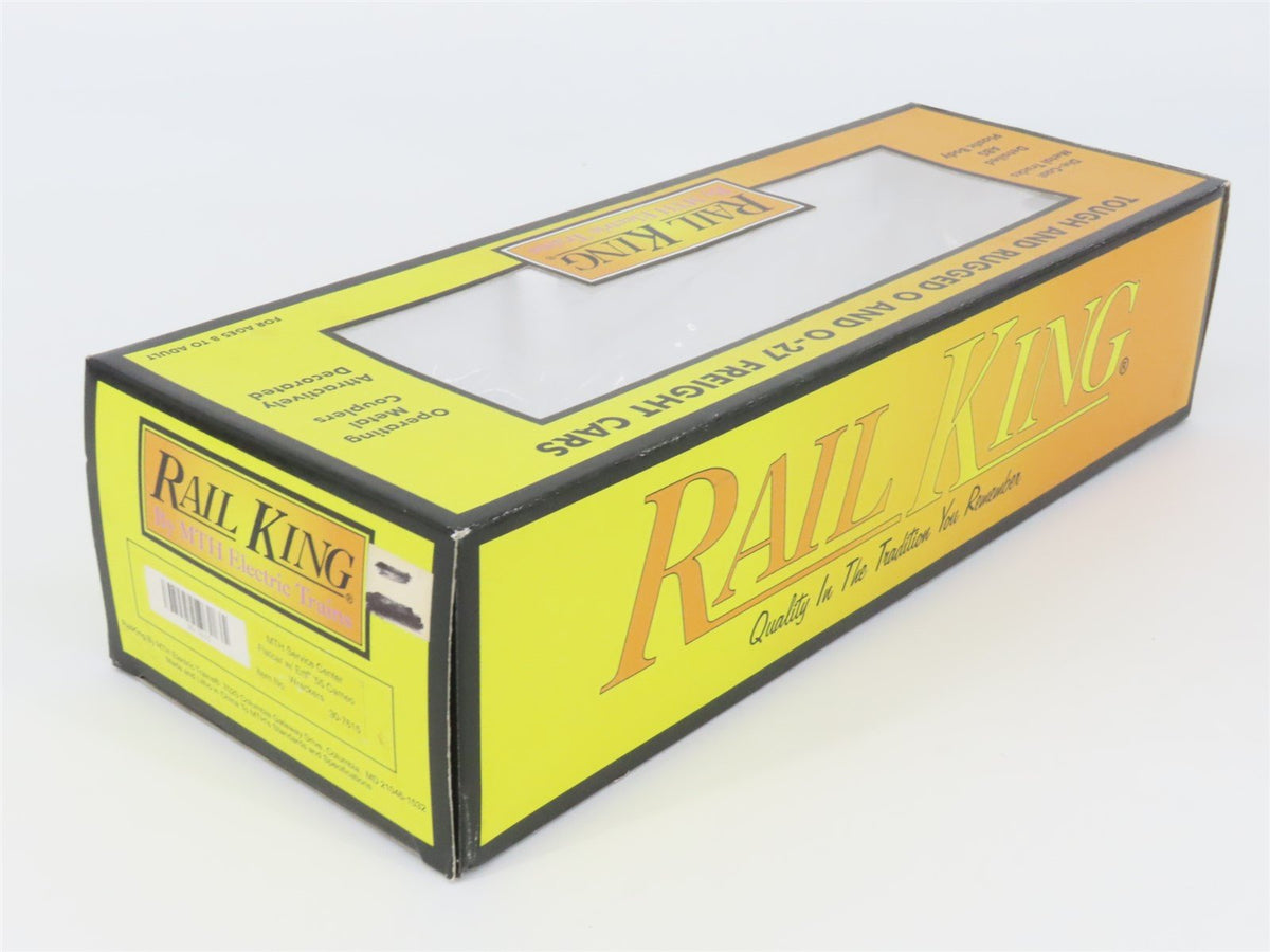 O27 Gauge 3-Rail MTH RailKing 30-7615 Service Center Flat Car w/ Cameo Wreckers