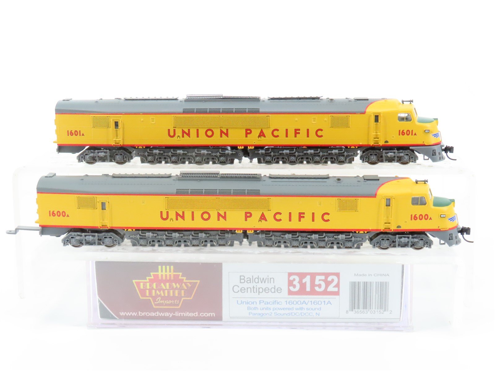 N Broadway Limited BLI 3152 UP Union Pacific Centipede A/A Diesel Set - Paragon2
