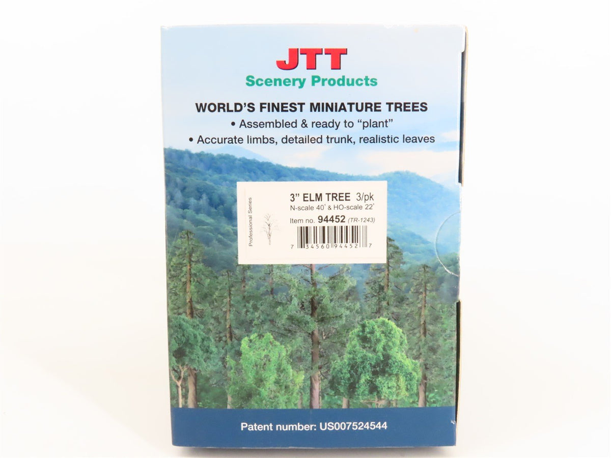 N /HO Scale JTT Scenery Products 94452 3&quot; Elm Tree 3-Pack