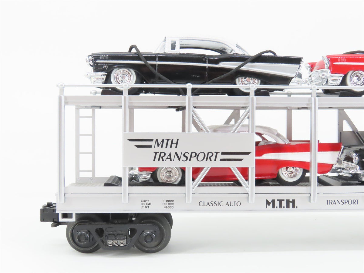 O Gauge 3-Rail MTH Rail King 30-7656 Transport Auto Carrier #5757 w/ &#39;57 Chevys