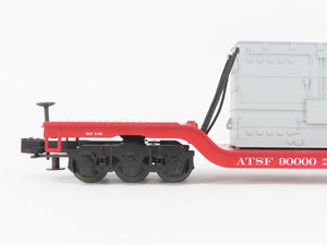 O Gauge 3-Rail MTH Rail King 30-8301 Die-Cast ATSF Flat Car 90000 w/ Transformer