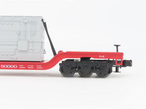 O Gauge 3-Rail MTH Rail King 30-8301 Die-Cast ATSF Flat Car 90000 w/ Transformer