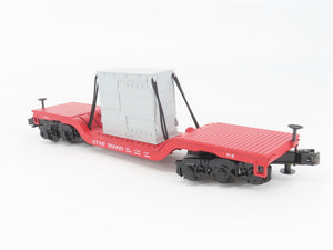 O Gauge 3-Rail MTH Rail King 30-8301 Die-Cast ATSF Flat Car 90000 w/ Transformer