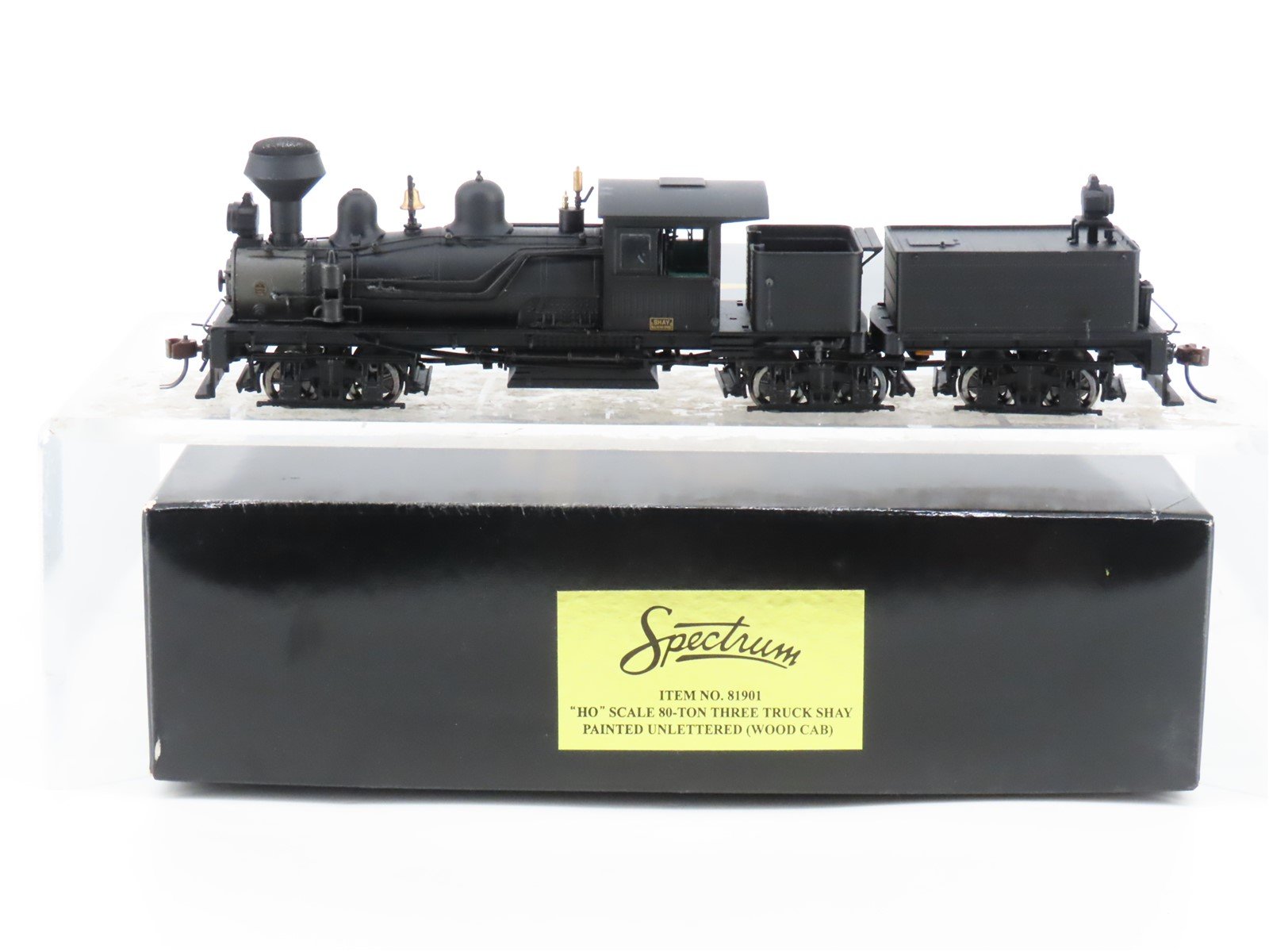 HO Scale Bachmann 81901 Unlettered 80-Ton 3 Truck Shay Steam Locomotive