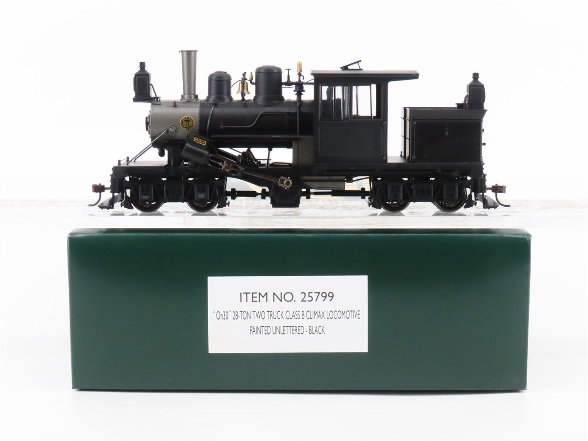 On30 Scale Bachmann 25799 Unlettered 28-Ton Two Truck Class B Climax Steam Loco