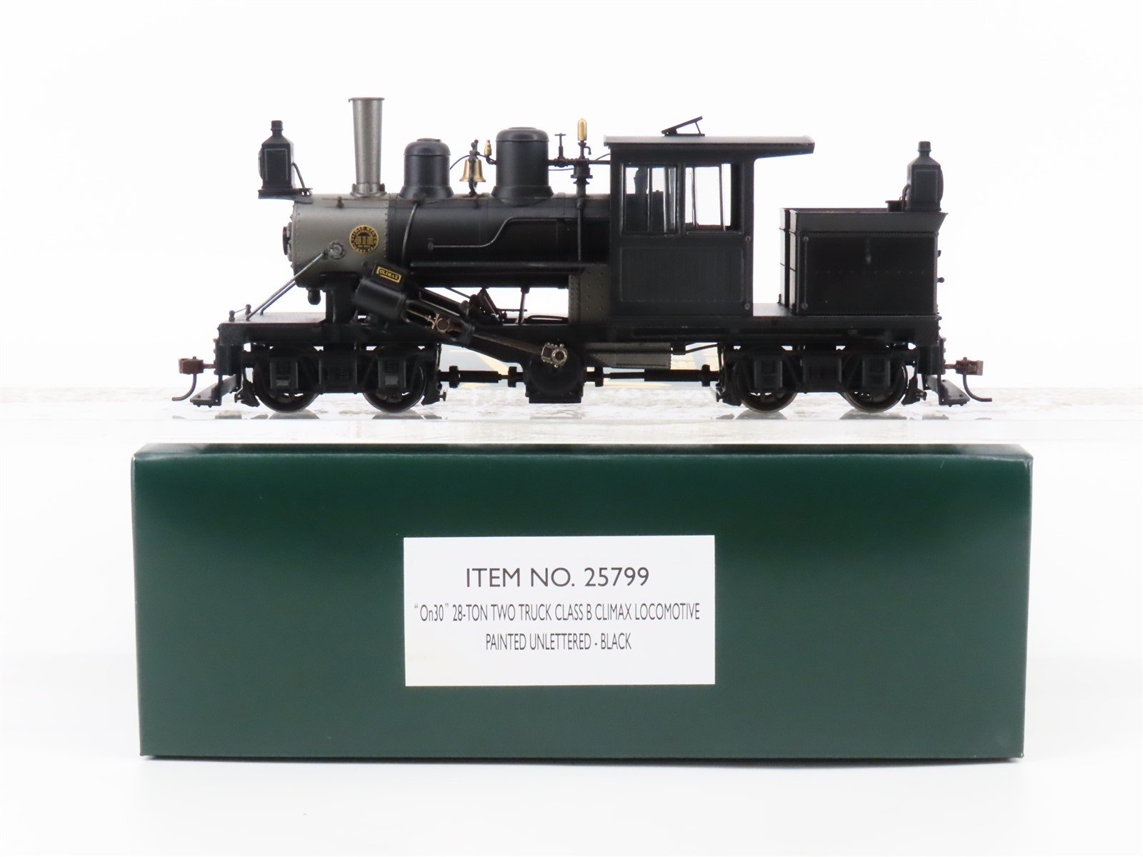 On30 Scale Bachmann 25799 Unlettered 28-Ton Two Truck Class B Climax Steam Loco