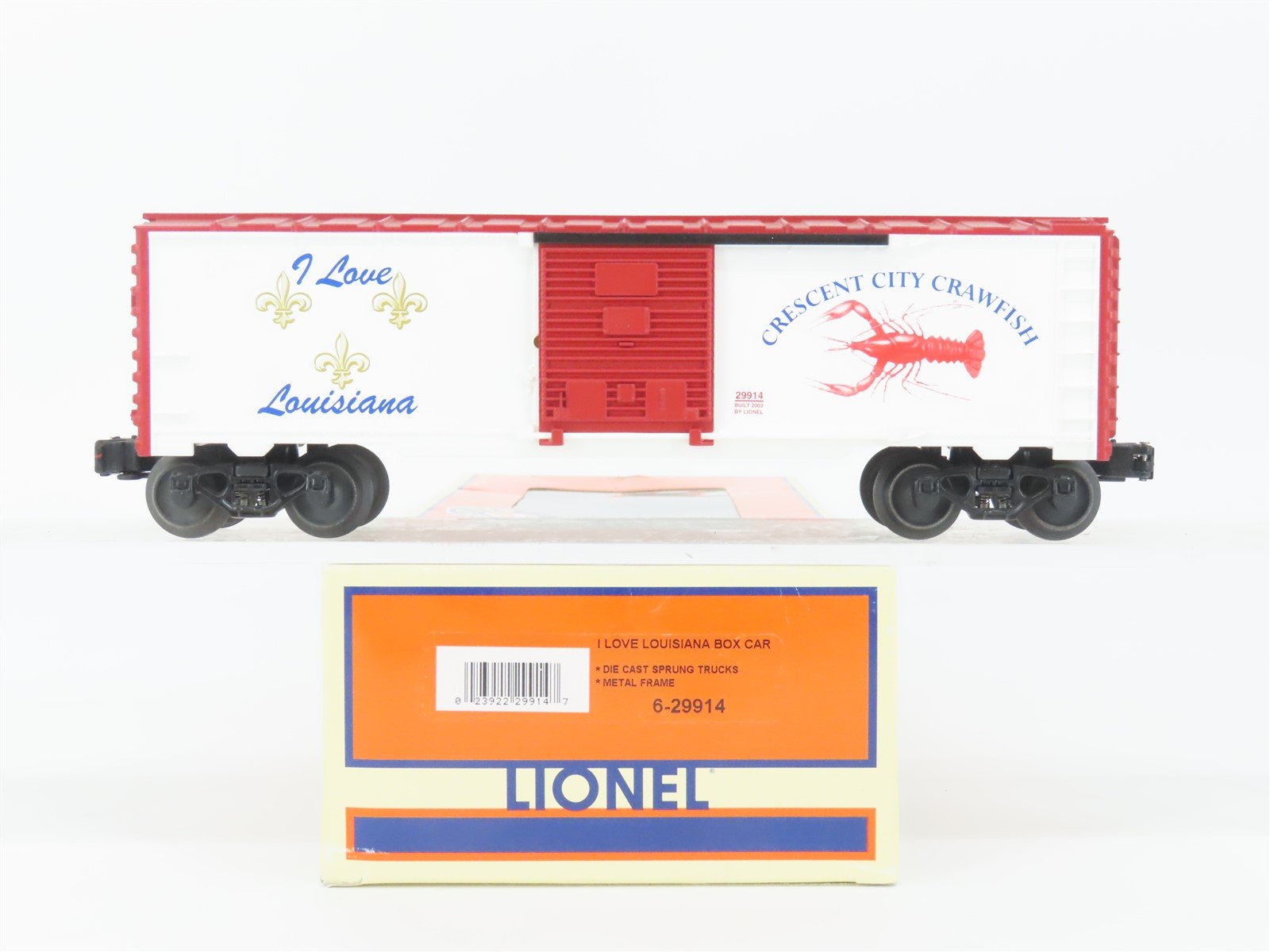 O Gauge 3-Rail Lionel 6-29914 I Love Louisiana Single Door Box Car