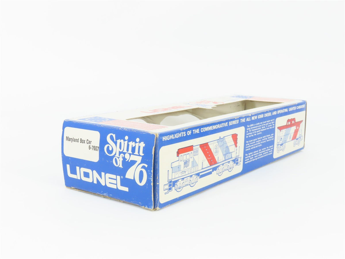 O Gauge 3-Rail Lionel 6-7607 Spirit of &#39;76 Maryland Single Door Box Car #7607
