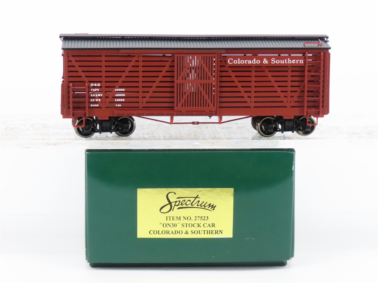 On30 Scale Bachmann 27523 C&S Colorado & Southern Stock Car #642