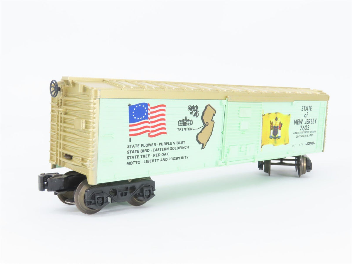 O Gauge 3-Rail Lionel 6-7603 Spirit of &#39;76 New Jersey Single Door Box Car #7603