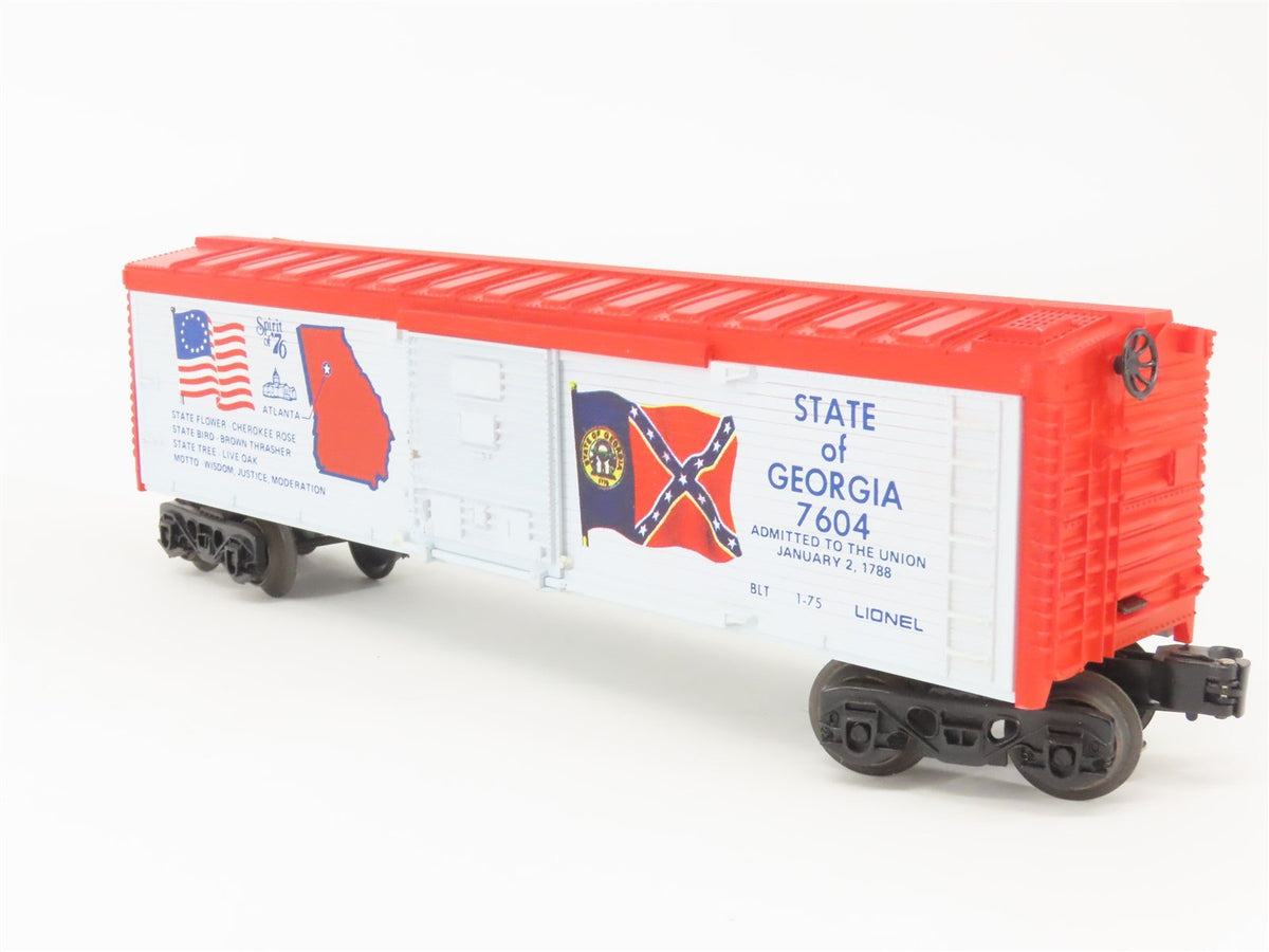 O Gauge 3-Rail Lionel 6-7604 Spirit of &#39;76 Georgia Single Door Box Car #7604