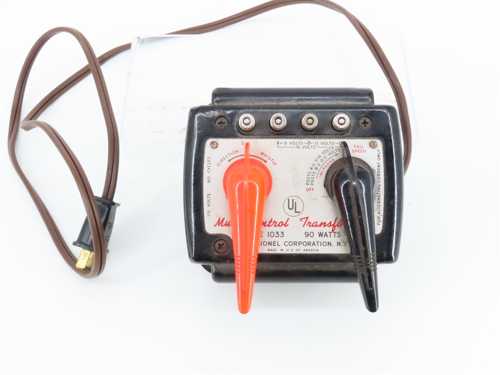 Lionel Type 1033 90 Watts AC Transformer For Model Trains