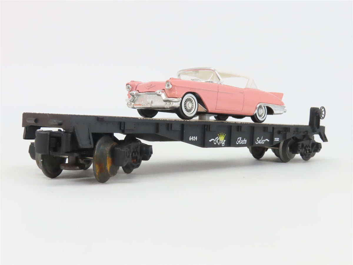 O Gauge 3-Rail Lionel 6-36067 King Auto Sales Flat Car #6424 w/ Cadillac