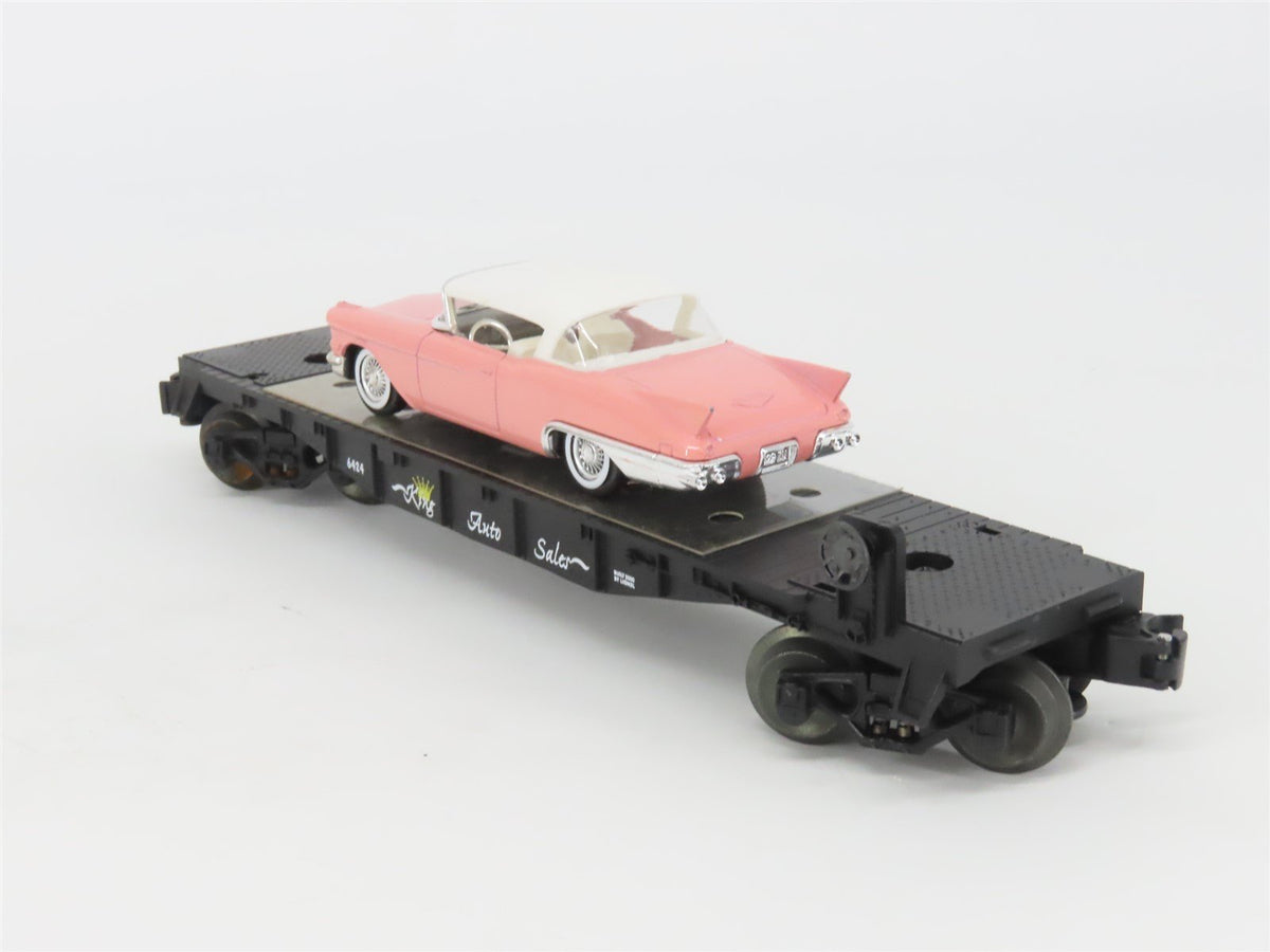 O Gauge 3-Rail Lionel 6-36067 King Auto Sales Flat Car #6424 w/ Cadillac