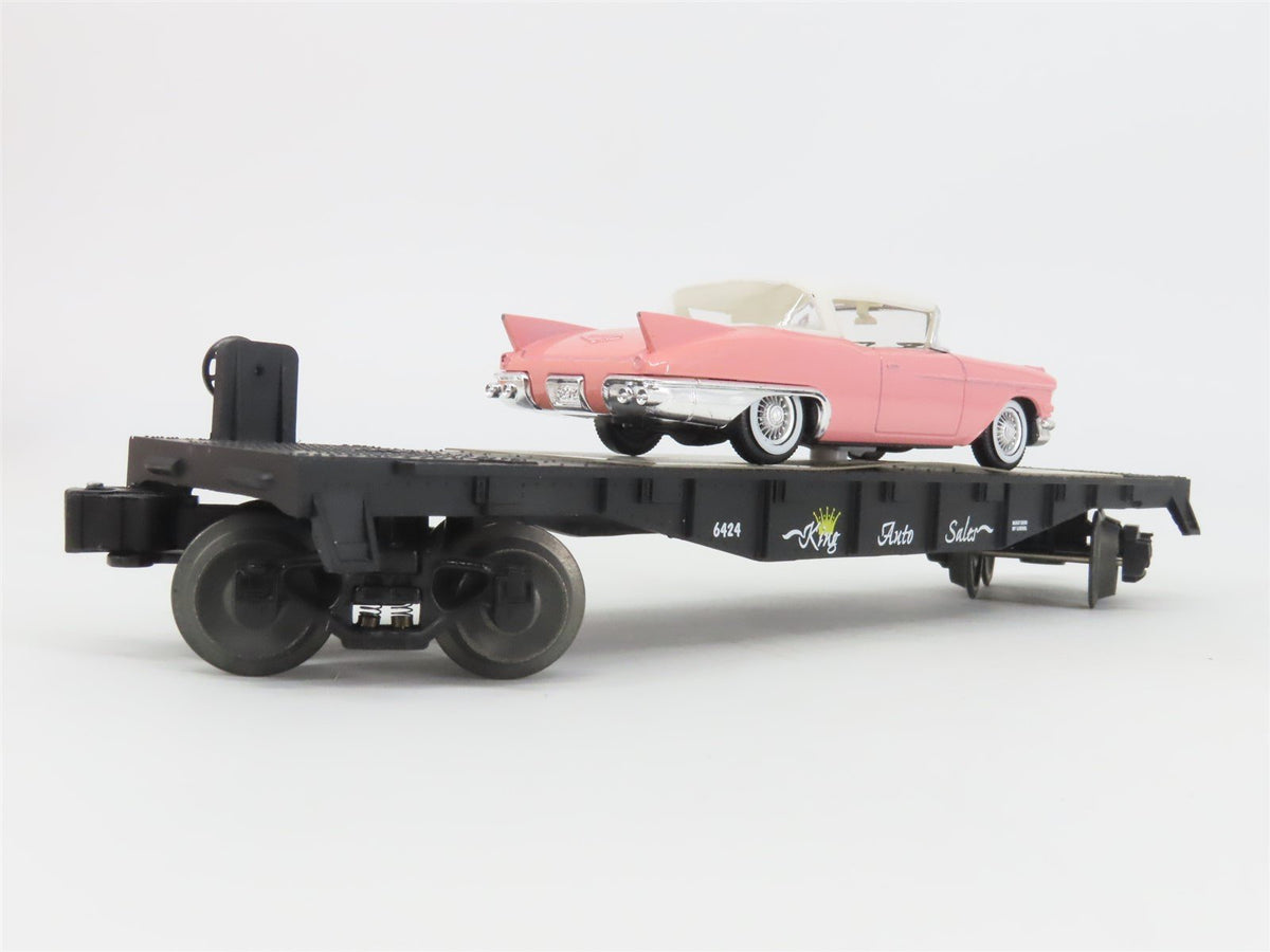 O Gauge 3-Rail Lionel 6-36067 King Auto Sales Flat Car #6424 w/ Cadillac