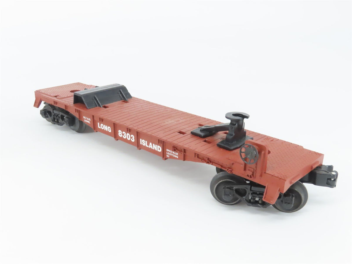 O Gauge 3-Rail Lionel 6-52296 Long Island Flat Car #8303 w/ Tanker Truck
