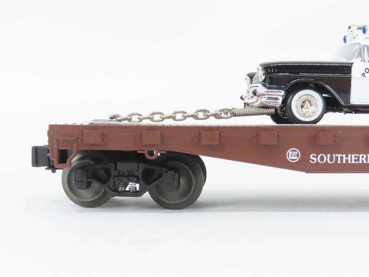 O Gauge 3-Rail Lionel 6-26906 SP Southern Pacific Flat Car #9823 w/ Police Car
