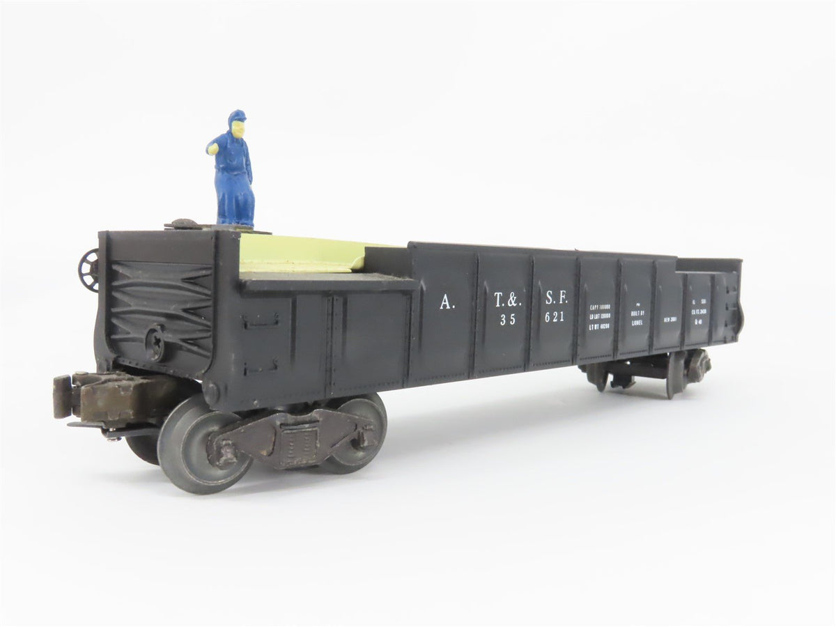 O Gauge 3-Rail Lionel 6-26757 ATSF Santa Fe Operating Barrel Gondola #35621