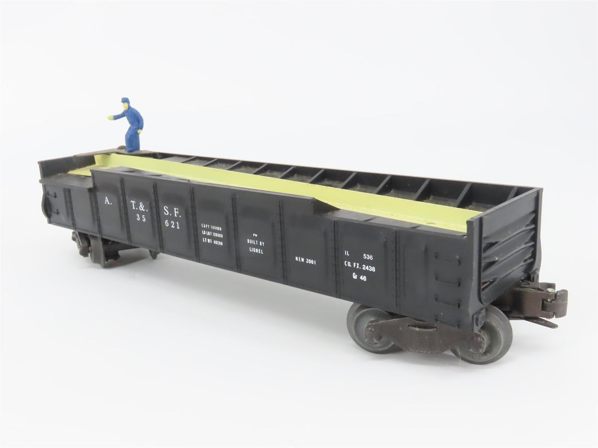 O Gauge 3-Rail Lionel 6-26757 ATSF Santa Fe Operating Barrel Gondola #35621