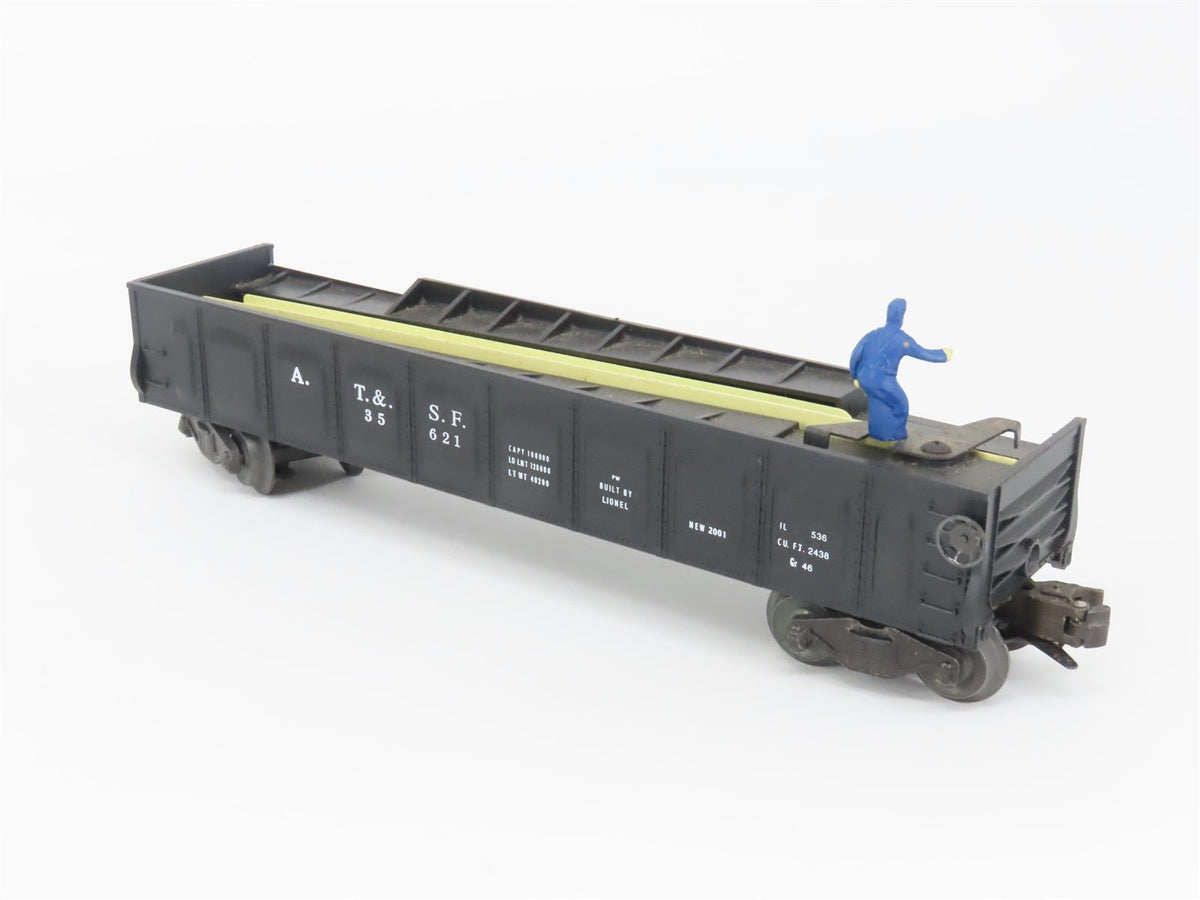 O Gauge 3-Rail Lionel 6-26757 ATSF Santa Fe Operating Barrel Gondola #35621