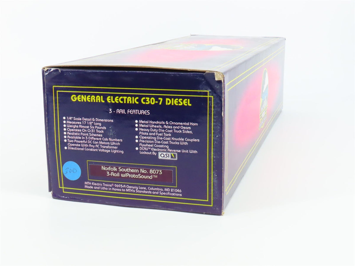 O Gauge 3-Rail MTH NS Norfolk Southern C30-7 Diesel Loco #8073 NEEDS BATTERY