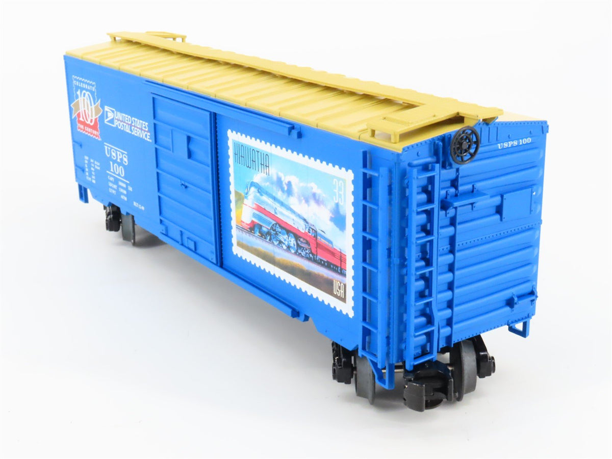 O Gauge 3-Rail MTH 20-93041 USPS &quot;Hiawatha&quot; Stamp 40&#39; Single Door Boxcar 100