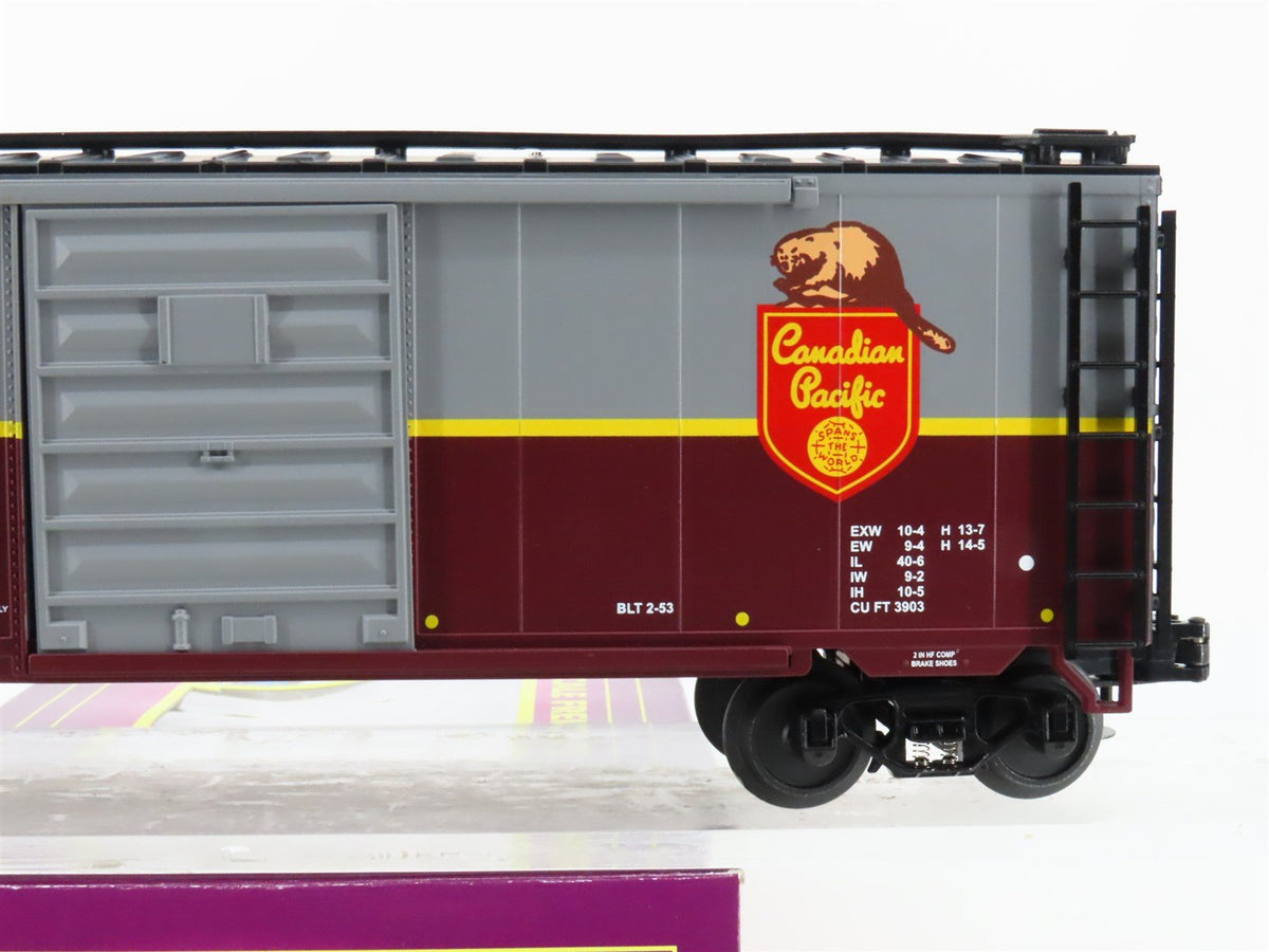 O Gauge 3-Rail MTH 20-93145 CP Canadian Pacific &quot;Beaver&quot; 40&#39; Box Car 269548