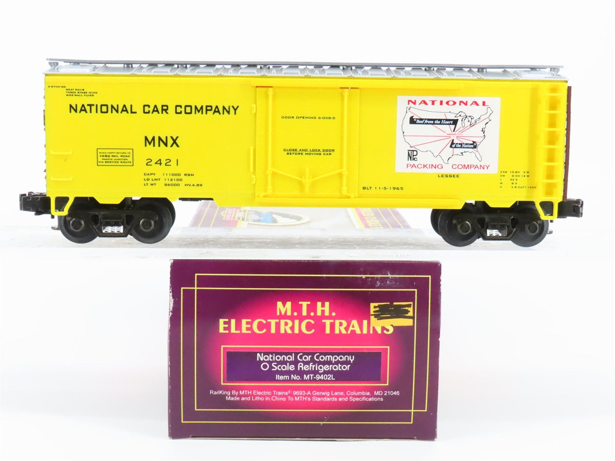 O Gauge 3-Rail MTH MT-9402L MNX National Car Company Reefer 2421