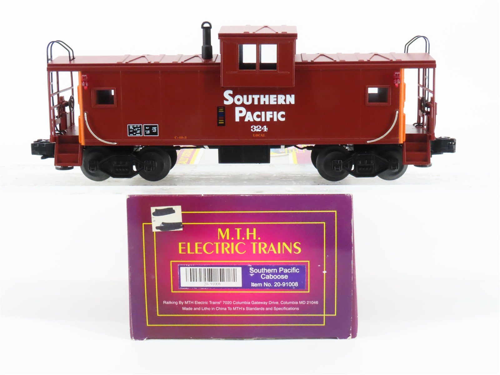 O Gauge 3-Rail MTH 20-91008 SP Southern Pacific Caboose 324 w/Lighting