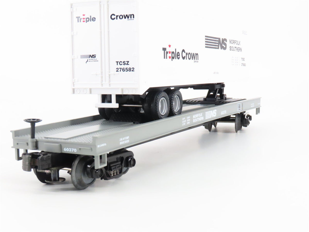 O Gauge 3-Rail MTH 60370 NS Norfolk Southern Flat Car w/40&#39; Trailer 60370