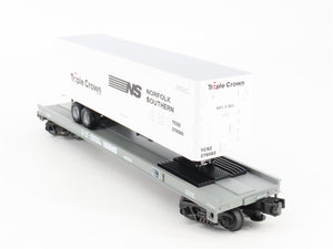 O Gauge 3-Rail MTH 60370 NS Norfolk Southern Flat Car w/40' Trailer 60370