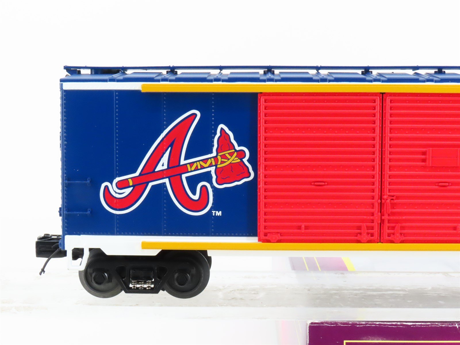 O Gauge 3-Rail MTH 20-93254 MLB Atlanta Braves 50' Double Door Box Car