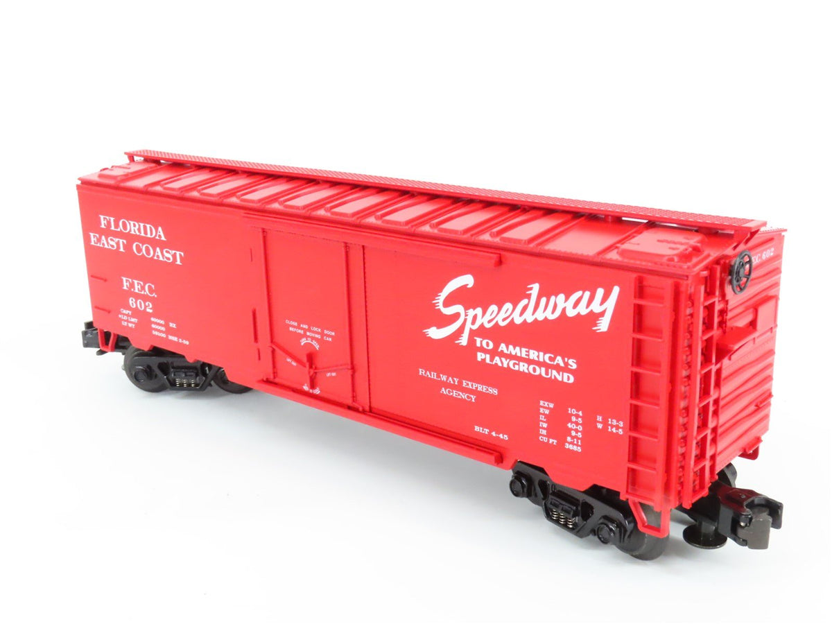 O Gauge 3-Rail MTH 20-94013 FEC Florida East Coast Speedway Reefer #602