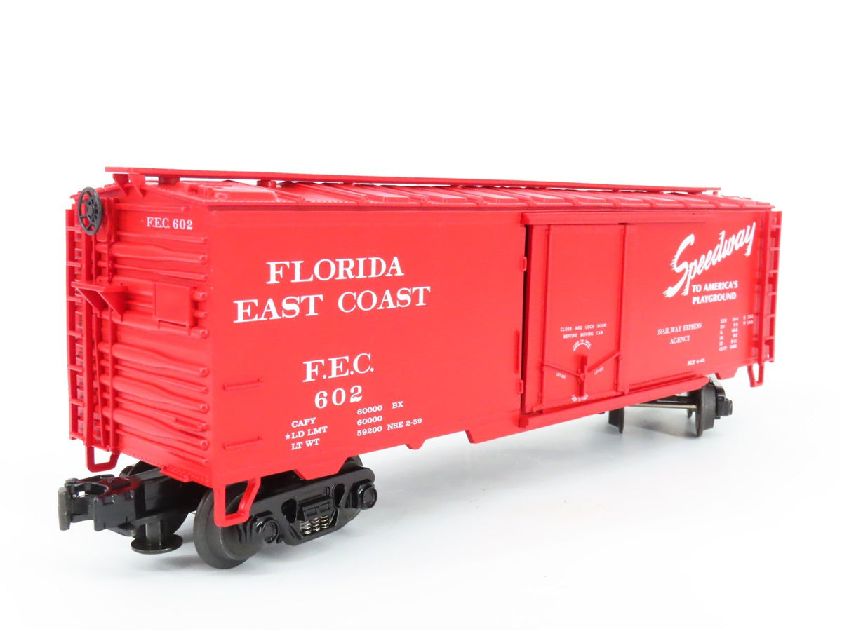 O Gauge 3-Rail MTH 20-94013 FEC Florida East Coast Speedway Reefer #602