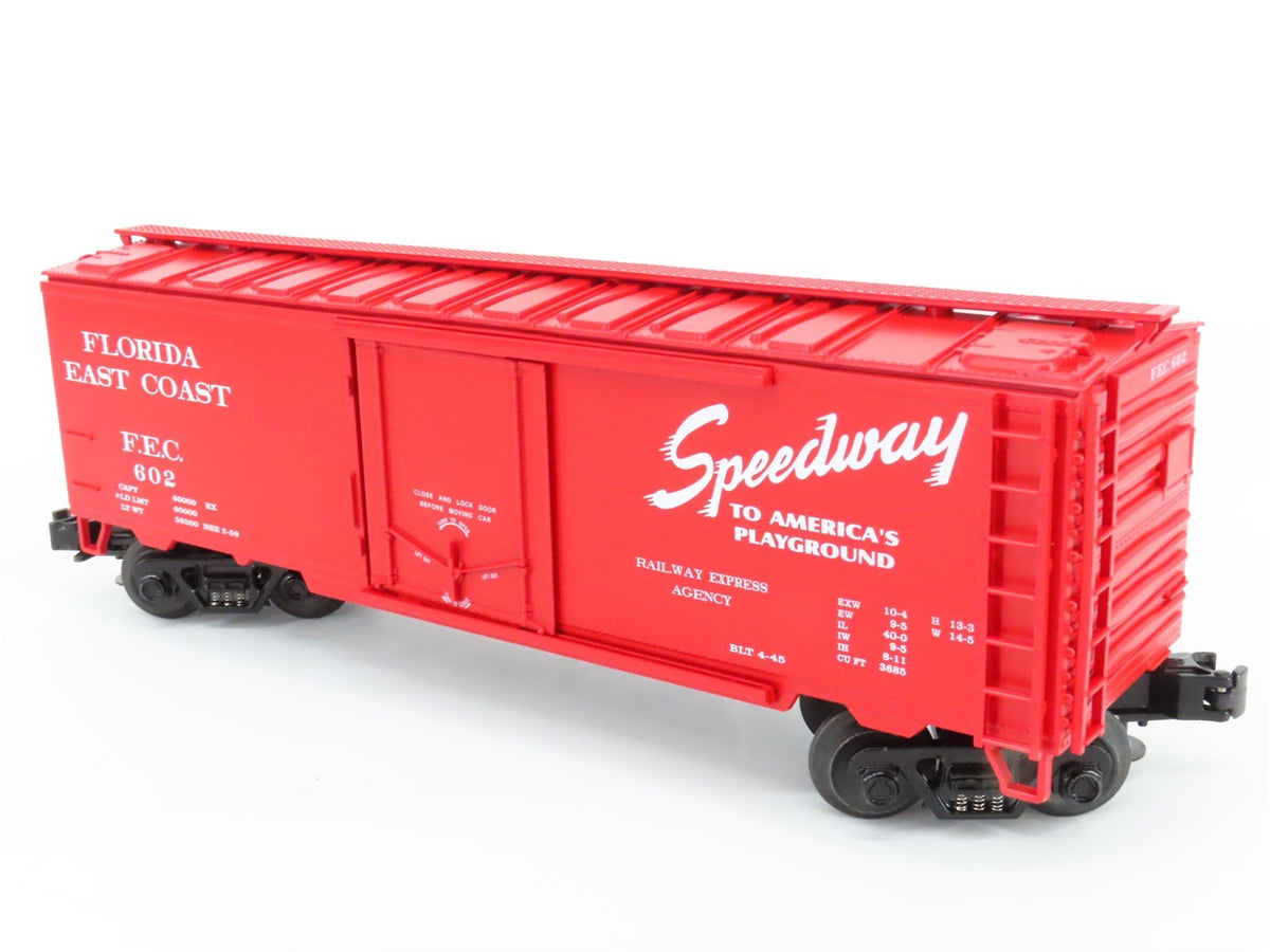 O Gauge 3-Rail MTH 20-94013 FEC Florida East Coast Speedway Reefer #602