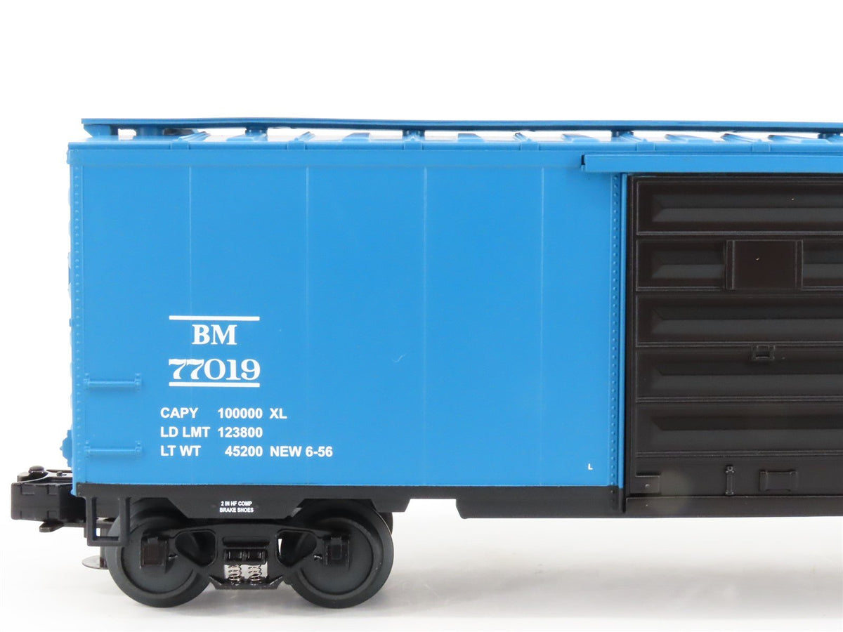 O Gauge 3-Rail MTH 20-93118 BM Boston &amp; Maine 40&#39; Single Door Box Car #77019