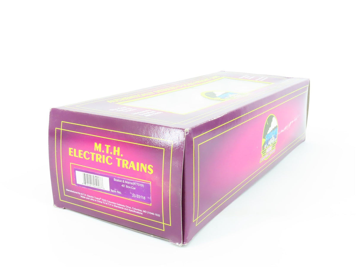 O Gauge 3-Rail MTH 20-93118 BM Boston &amp; Maine 40&#39; Single Door Box Car #77019