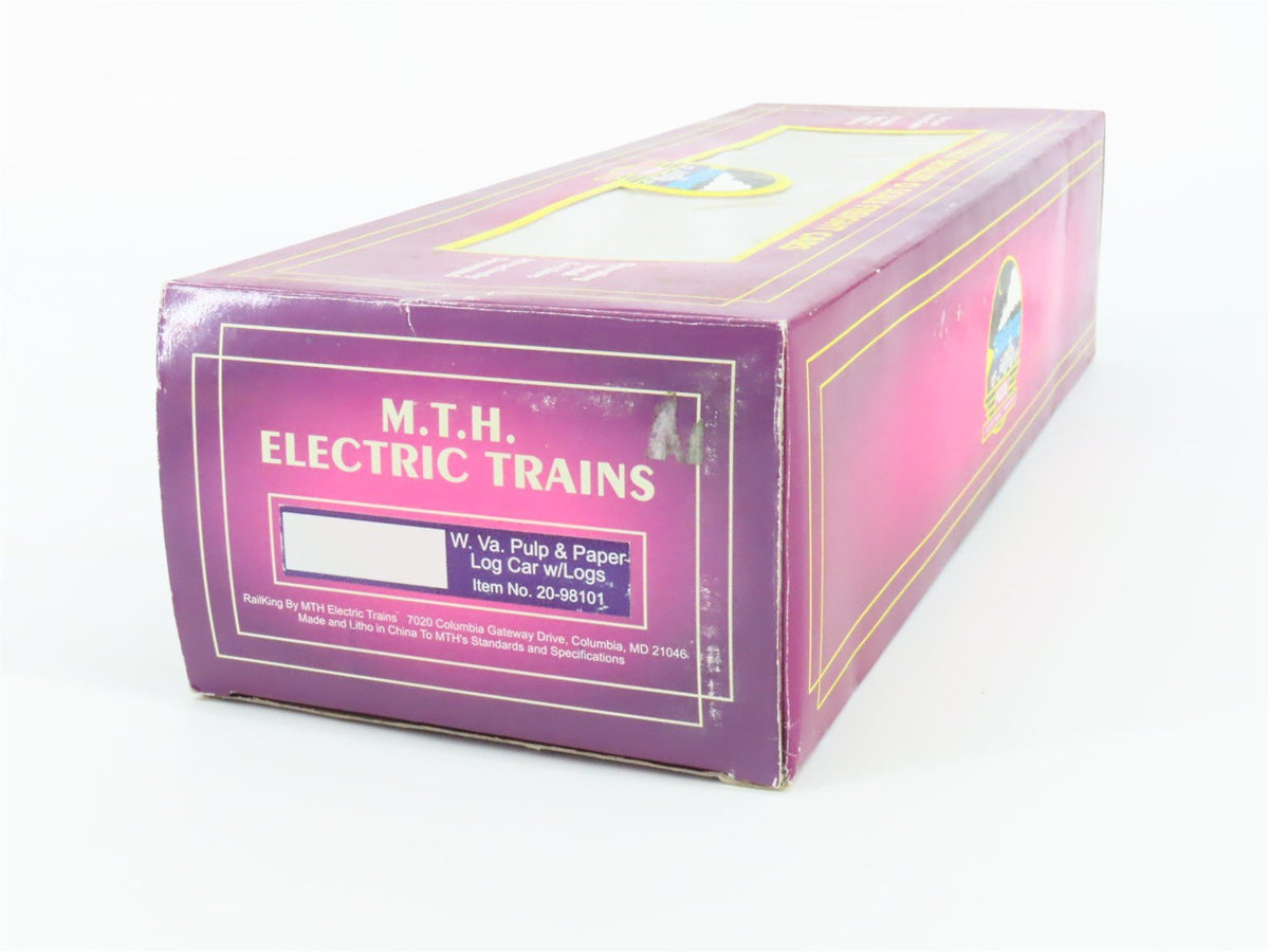 O Gauge 3-Rail MTH 20-98101 WVP&amp;PCo West Virginia Pulp &amp; Paper Log Car #176