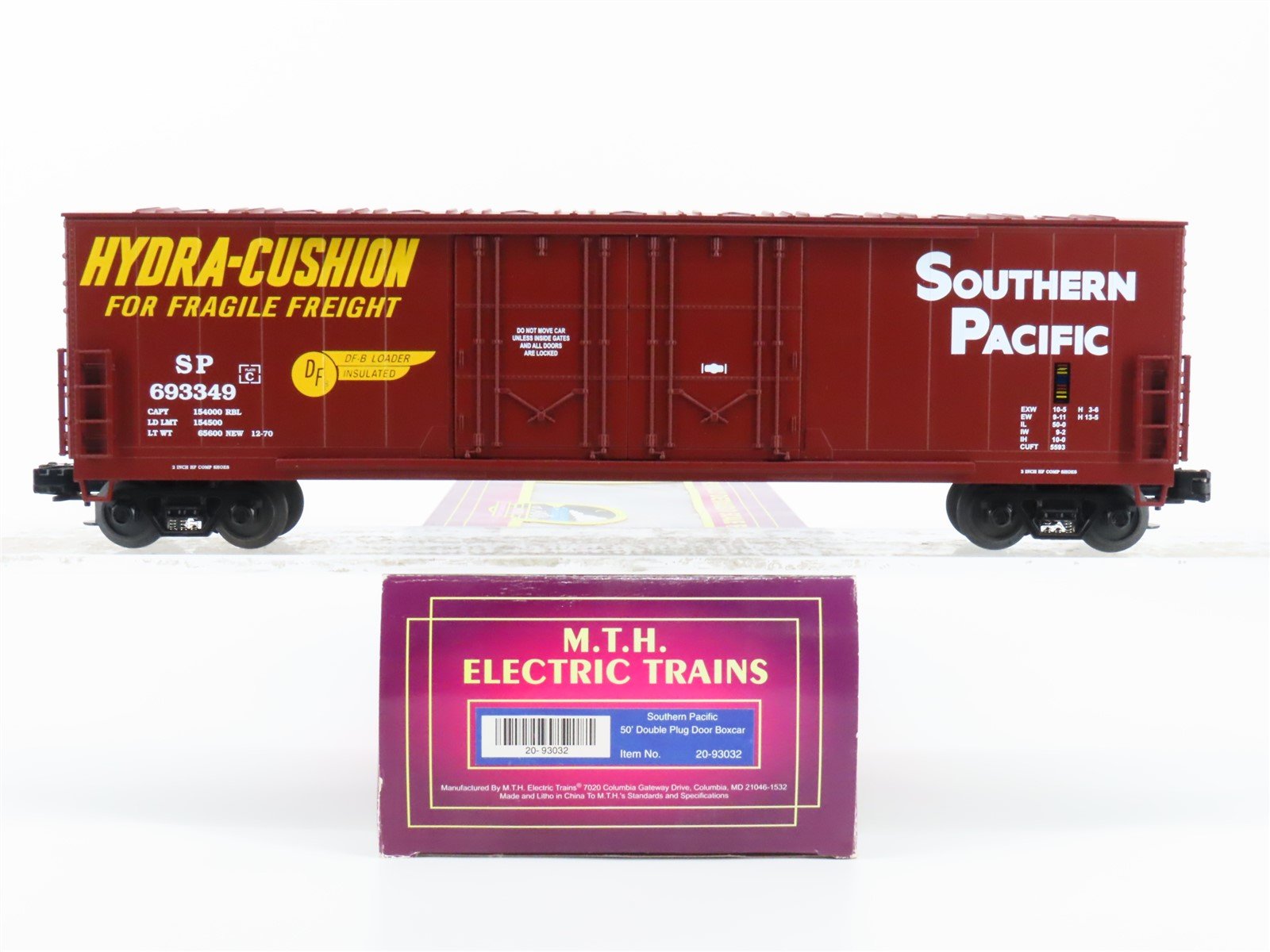 O Gauge 3-Rail MTH 20-93032 SP Southern Pacific 50' Double Door Box Car #693349
