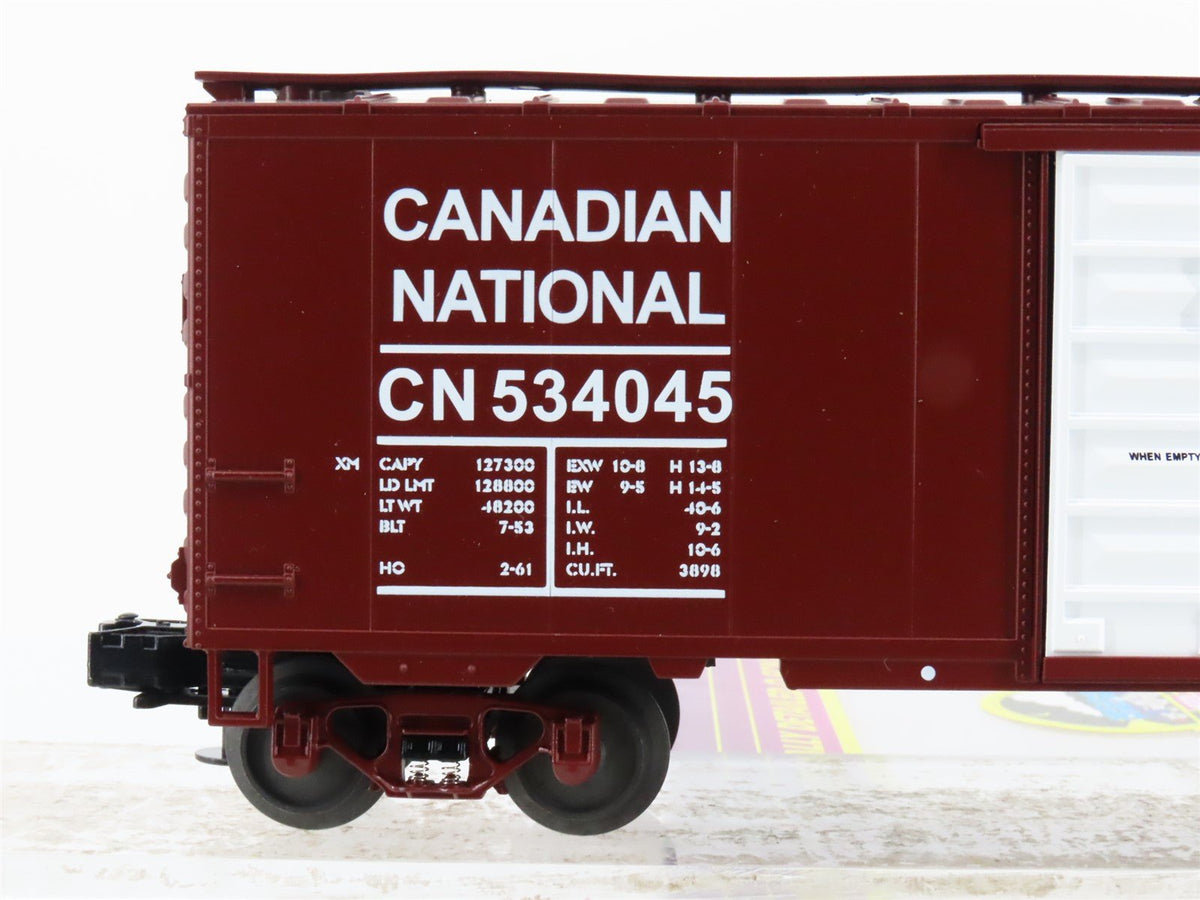 O Gauge 3-Rail MTH 20-93075 CN Canadian National 40&#39; Single Door Box Car #534045
