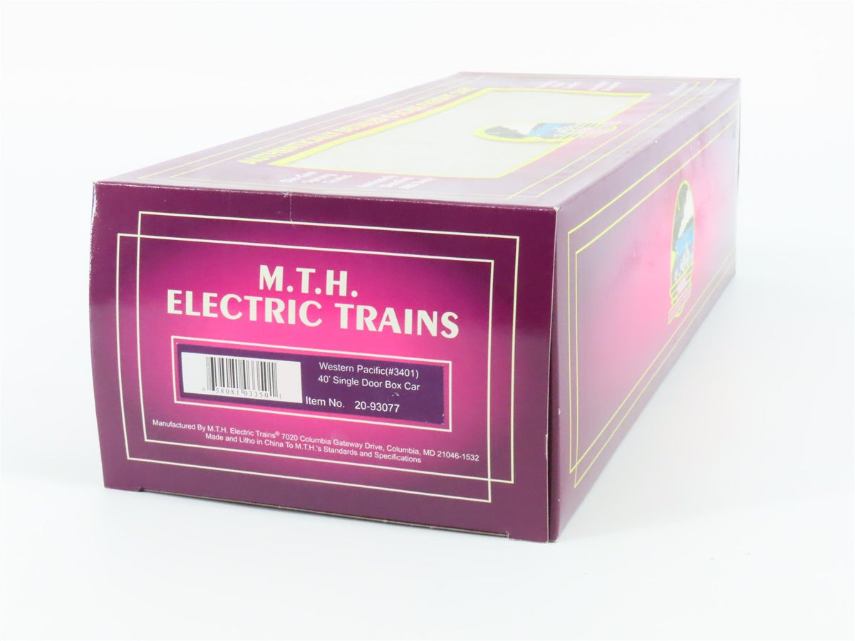O Gauge 3-Rail MTH 20-93077 WP Western Pacific &quot;Feather&quot; 40&#39; Box Car #3401