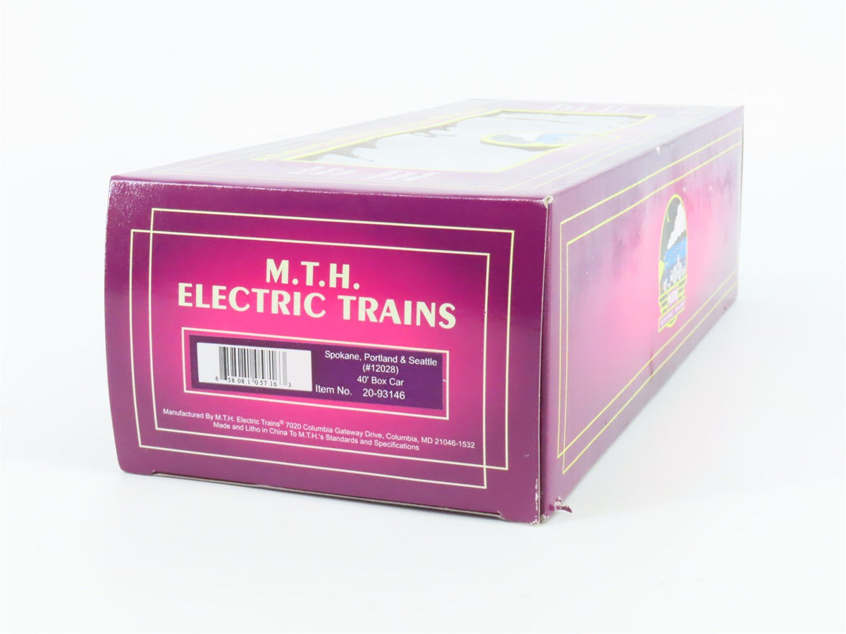 O Gauge 3-Rail MTH 20-93146 SP&amp;S Spokane Portland &amp; Seattle 40&#39; Box Car #12028