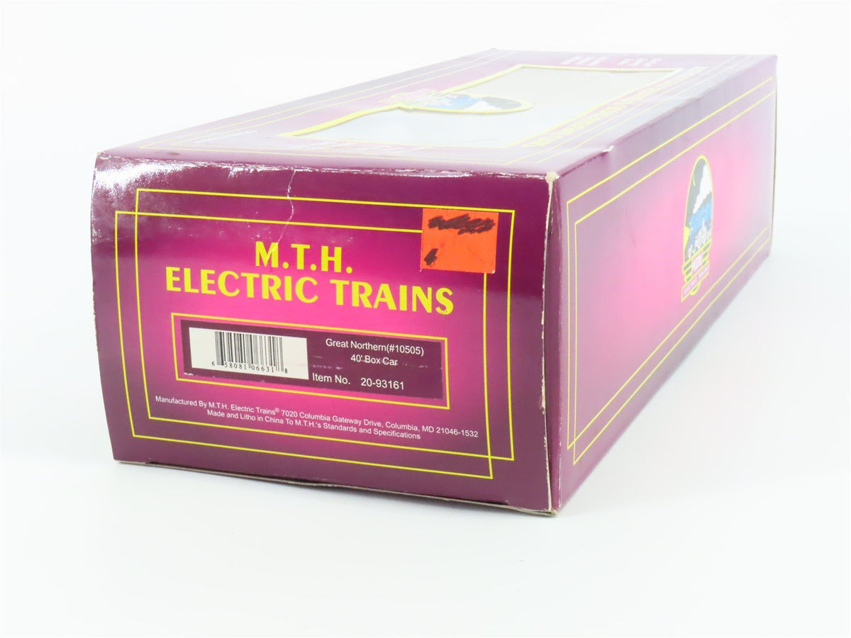 O Gauge 3-Rail MTH 20-93161 GN Great Northern 40&#39; Single Door Box Car #10505