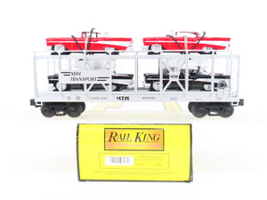 O Gauge 3-Rail Rail King MTH 30-7656 MTH Transport Auto Carrier w/'57 Chevys